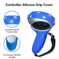 thumbnail image 5 of Silicone Cover Set for Oculus Quest 2 Meta Quest 2 Controller Protector Blue, Anti-Throw Strap, Silicone VR Face Cover, Protective Lens Cover, VR Headset Skin Shell Accessories for oculus quest 2, 5 of 8