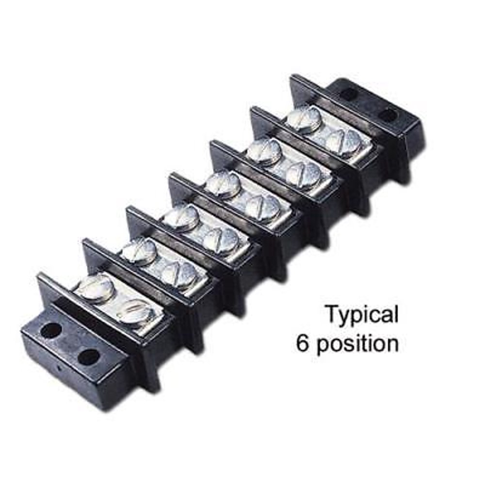 3PK Bussmann Series TB10006 Double Row Terminal Block,6 Positions,30A