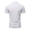 thumbnail image 4 of GrmtClth Mens Polo Shirts Short Sleeve Daily Collared Shirt Cotton Blend Pullover Tops White M, 4 of 6