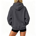 thumbnail image 4 of Women's Floral Embroidered Hoodie Sweatshirt, Long Sleeve Kangaroo Pocket Relaxed Pullover Top for Casual Everyday Wear, 4 of 4