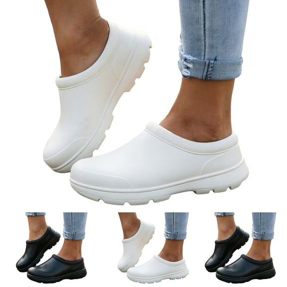 Modisza Women's Men's Clogs Shoes Comfortable Walking Work Shoes Slip on Water Proof Garden Slide Clog for Everyday Size 6.5 Black