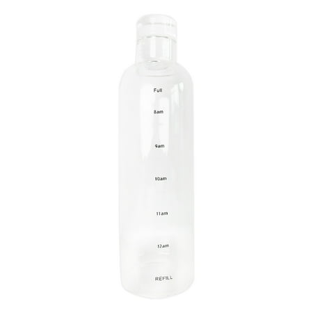 

Ksruee Glass Bottle With Time Marker Large Mouth Design Time Scale Water Cup Girl Glass Milk Cup with Lid 500/750ml Large Capacity Glass Bottle