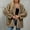Khaki, variant on Cyber**Monday Chaoheng Womens Winter Coats Women's Cropped Faux Fur Jacket,Short Plush Winter Coat