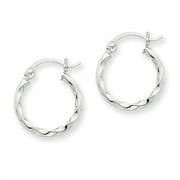 Primal Gold 14K White Gold Twist Hoop Earring