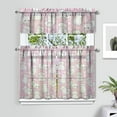 thumbnail image 2 of Kitchen Curtains 36 Inch Short - 3 Panel Set with Cute Cat Paw Pattern, Rod Pocket Window Curtain, 100% Polyester for Pet Lovers Farmhouse, Cafe, Kitchen, Bedroom, Easy Wash, 2 of 6