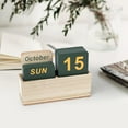 thumbnail image 2 of Wooden Block Perpetual Calendar for Desk, Daily Desktop Standing Flip Calendar with Large Display, Modern Farmhouse Aesthetic Desk Accessory for Home Office Decor, Reusable Yearly, Wood Grain, 2 of 14