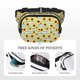 thumbnail image 5 of Fotbe Blue White Striped Sunflower A Cangurera Cuadrada con Estampado de Doble Capa, Bolsa de Cintura Ajustable Mini para Hombres y Mujeres, 5 of 9