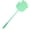 green, variant on Manual Plastic Fly Swatter with 18.7 Inch Long Handle and Hand Shape Mesh Design Flexible Lightweight Pest Control Tool for Indoor Kitchen and Home Use 1 Piece Pack