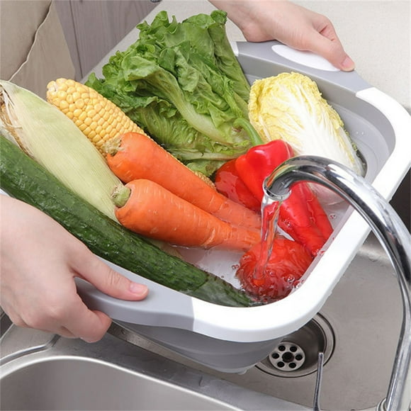 EGNMCR Cutting Boards for Kitchen 4 In 1 Folding Chopping Cutting Board Multifunctional Tool Sink Basket chopping board