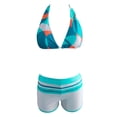 thumbnail image 4 of BONIXOOM Womens Swimsuits Sport None Printed Bikinis Bikini Summer Swimwears on Clearance Blue Size 8, 4 of 4