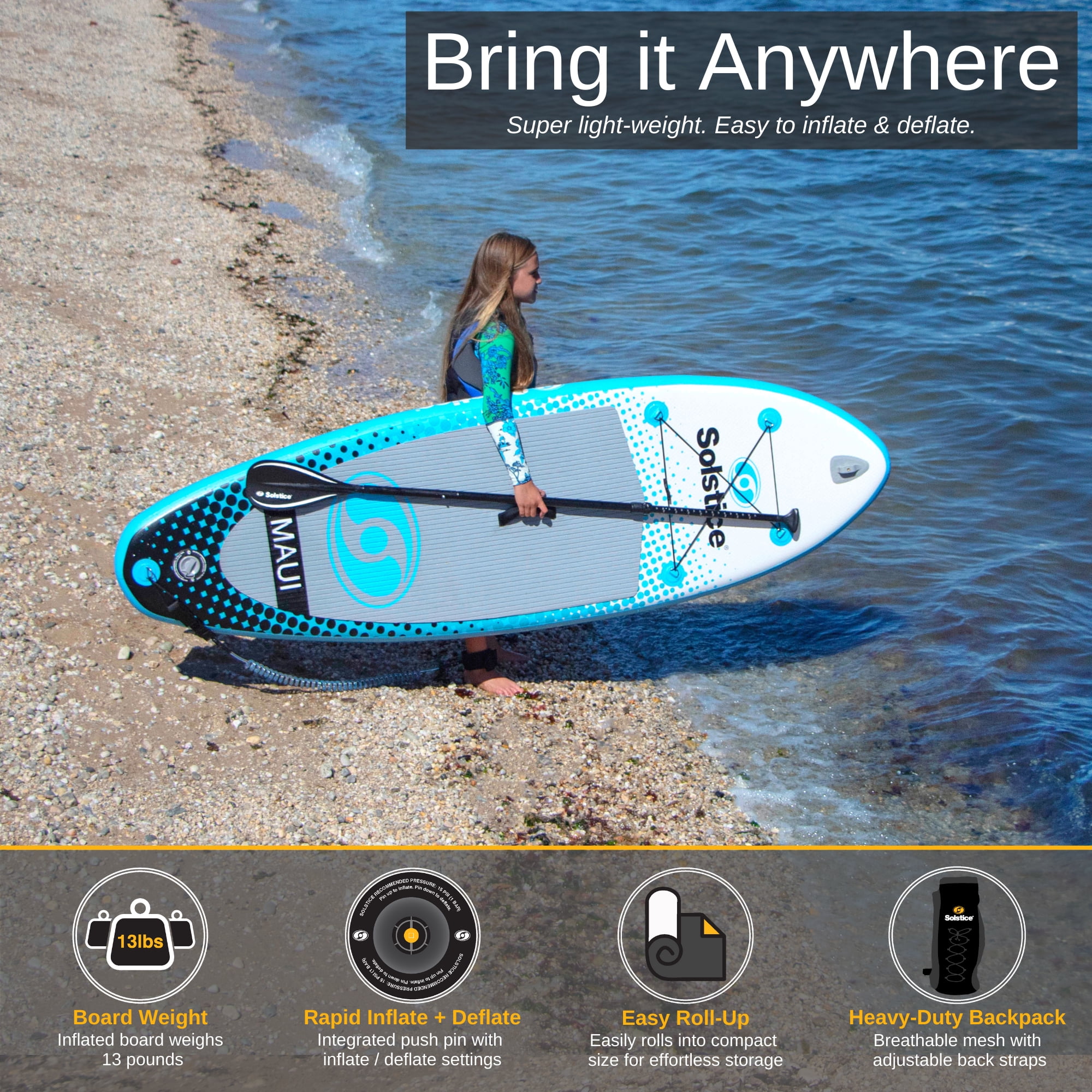 Maui Youth Inflatable Stand Up Paddleboard
