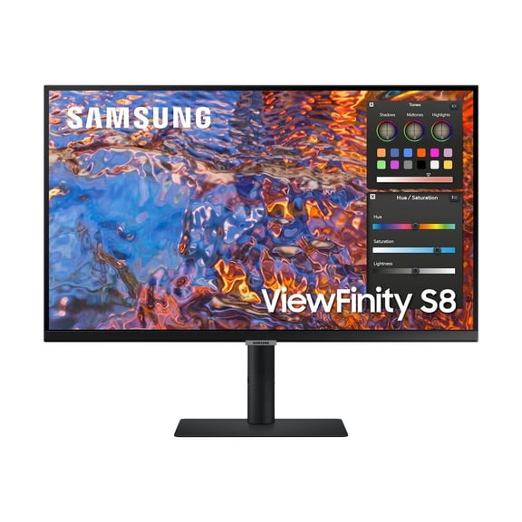 Samsung ViewFinity S32B804PXN 27" 4K UHD LCD Monitor - 16:9 - Black, Black