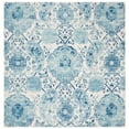 thumbnail image 4 of SAFAVIEH Madison Hope Floral Paisley Area Rug, Cream/Turquoise, 9' x 12', 4 of 10