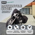 thumbnail image 3 of Budge Sportsman Trailerable, Waterproof Motorcycle Cover, Heavy-Duty All Weather Indoor and Outdoor Cover, Size 2 for Extra Large Motorcycles, Black, 3 of 9