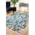 thumbnail image 3 of Tientsin Blue Patchwork Polyester Area Rugs for Living Room Washable Rugs Boho Moroccan Area Rug Soft Geometric Bohemian Distressed Indoor Rug for Bedroom Dining Room Office Foldable Nonslip Rug, 3 of 9