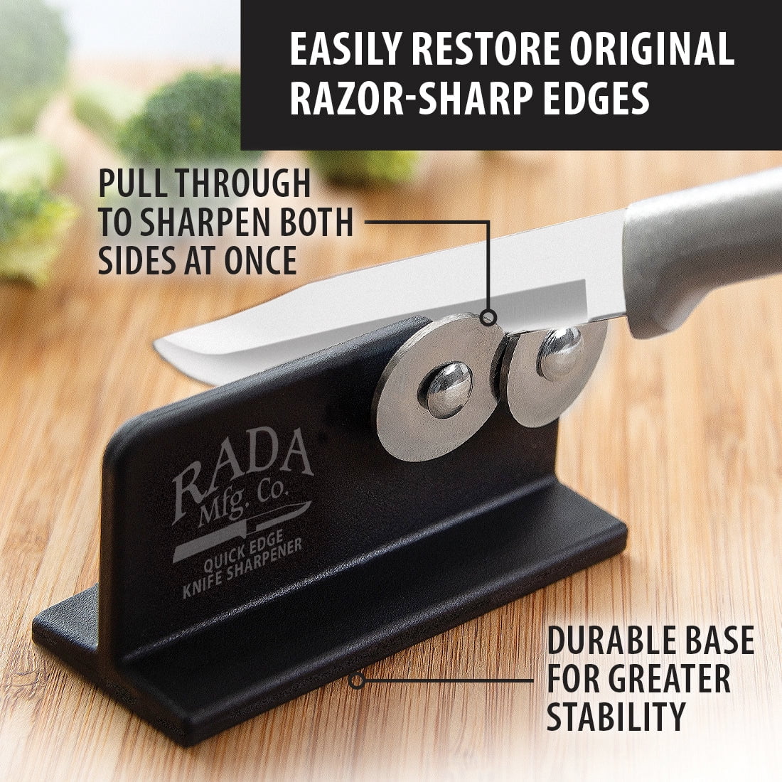 Rada Cutlery Quick Edge Knife Sharpener, Pack of 2