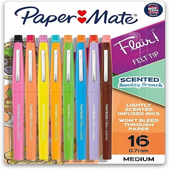 Plumígrafo Paper Mate Flair Scented con Aroma Surtido 16 Colores