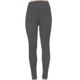 thumbnail image 2 of Sofra Women's Warm Classic High Waist Wide Band Solid Leggings Charcoal, 1, 2 of 2