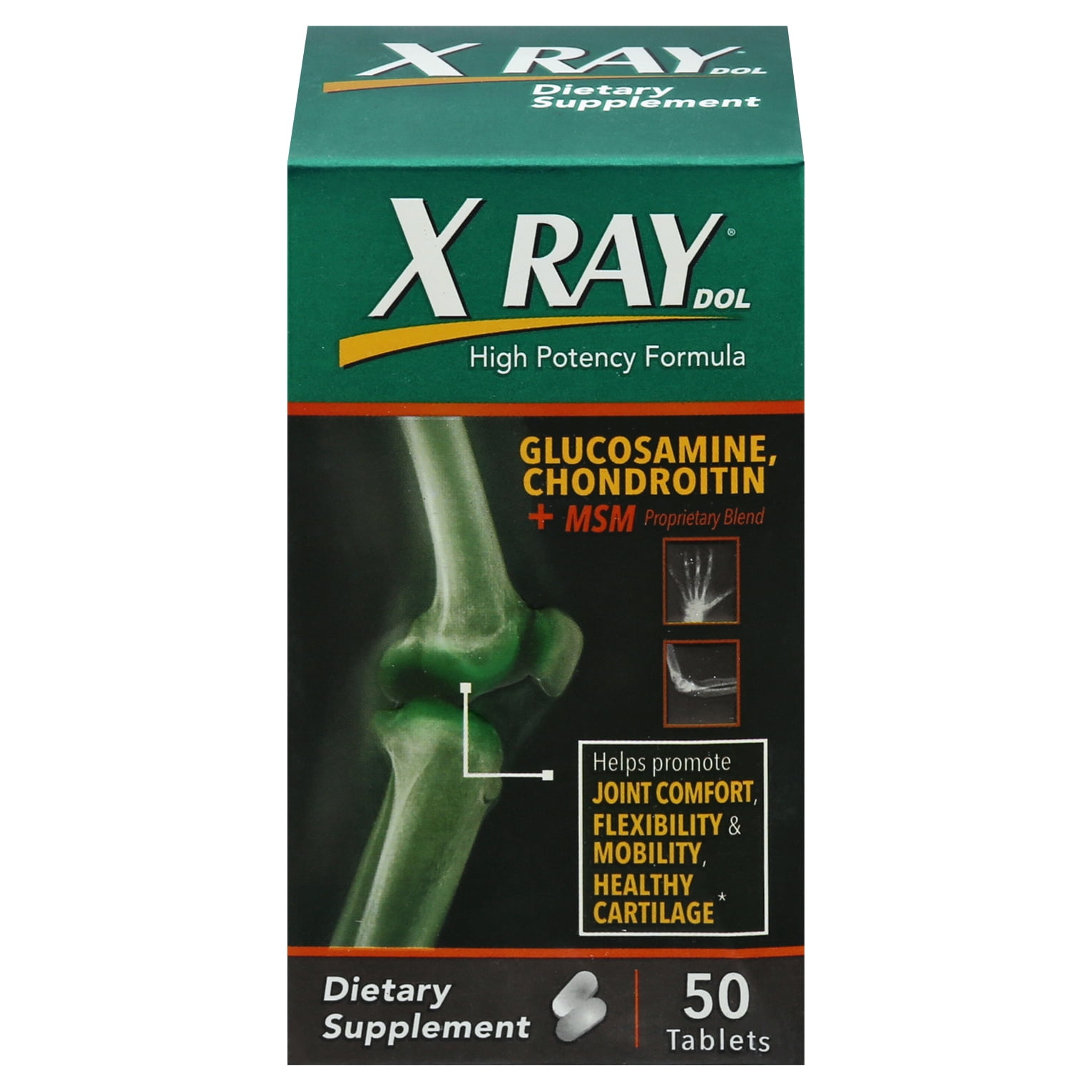 X Ray Dol Tablets Glucosamine Chondroitin + MSM 50 ea