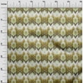thumbnail image 3 of oneOone Cotton Poplin Olive Green Fabric Flame Stitch Dress Material Fabric Print Fabric By The Yard 56 Inch Wide, 3 of 4