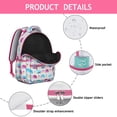 thumbnail image 4 of Hedgehog and Flowers Backpack for School,Cute School Bag,Schoolbag with Adjustable Shoulder Straps & Padded Back,15.3"x11"x7.1".﻿, 4 of 6
