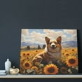 thumbnail image 3 of Lsque Cute Corgi Sunflower Print Wall Art – Decorative Picture for Living Room, Bedroom, and Office (Horizontal), 3 of 6