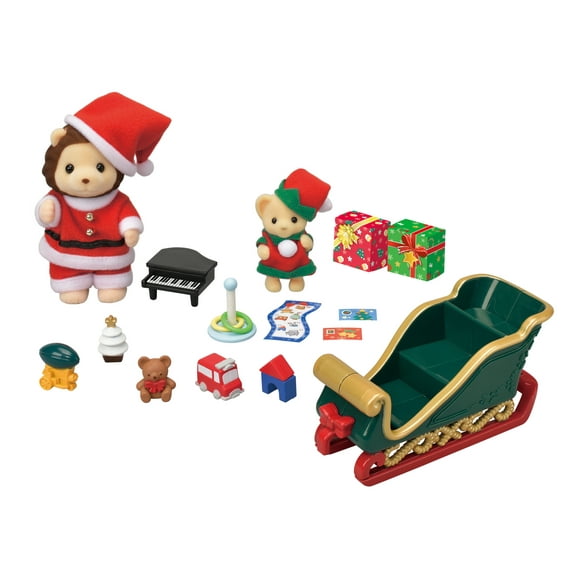Calico Critters Mr. Lion's Winter Sleigh Limited Edition Dolls with Accessories, 0.04 lb