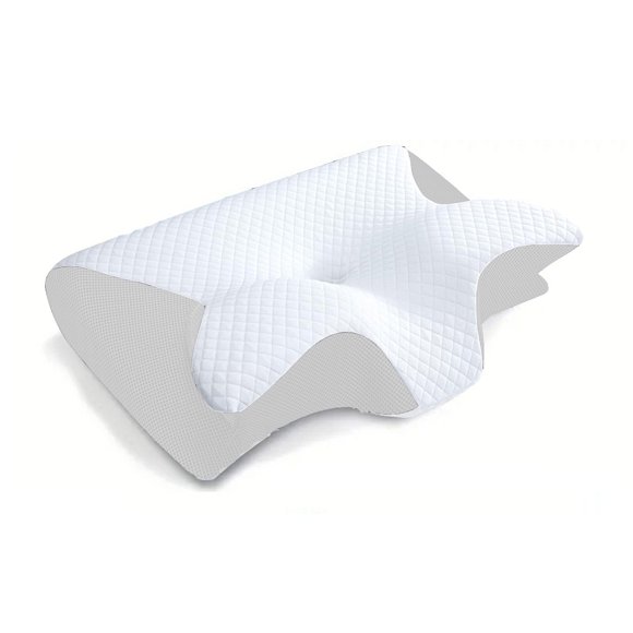 1 Pce Oreiller Cervical en Mousse Mémoire, Oreiller Orthopédique Ergonomique 2 en 1 Profilé pour la Douleur au Cou, Oreillers de Soutien Profilés, Oreiller pour le Cou