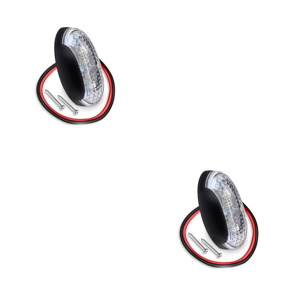 Sidaley Reutilizable 10X LED Luces de liquidación Luz de marcador lateral a prueba de agua Indicadores de plástico Lámpara Advertencia Luz amarilla 2piezas