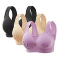 thumbnail image 2 of OSFVNOXV Wireless Bras for Women 3 Pack Push-Up Bras No Underwire High Support Soft Breathable Everyday Bras ,36-46, 2 of 3