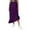 Dark Purple, variant on HXWCHs Women's Elegant High Waist Elastic Midi Skirt Flowy Solid Tiered Ruffle Hem Casual Swing Red XL