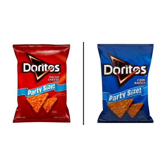Doritos Nacho Cheese Tortilla Chips 14.5 oz & Doritos Cool Ranch Tortilla Chips 14.5 oz