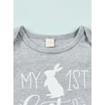 thumbnail image 4 of Mialoley Baby Girl/Boy Loose Tops Round Neck Short Sleeve Rabbit Romper Shorts, 4 of 7