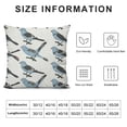 thumbnail image 5 of Leisuo Bird Throw Pillow Cushion Cover, Pigeons Pattern Flying Characters Wings Exotic Animals Graphic, Decorative Square Accent Pillow Case, Blue Grey White and Fawn White, 5 of 5