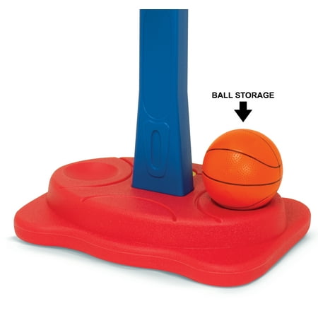 Play Day Adjustable Basketball Goal with Built-In Ball Storage and Easy Assembly missing basket ball