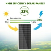 WERCHTAY 100W Mono Solar Panel 12V Car Battery Charger Rooftop Boat RV Home Off Grid
