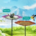 thumbnail image 2 of Visland Bird Bath with Metal Stake Simple Installation Weather-Resistant Adjustable Height Outdoor Bird Feeder Stand Decor, 2 of 7