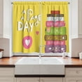 thumbnail image 2 of Ambesonne Reading Saying Kitchen Curtains, Colorful Page a Day, 55"x45", Mustard and Multicolor, 2 of 3