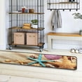 thumbnail image 4 of SKYSONIC 2'X6' Summer Beach Starfish Runner Rug with Rubber Backing, Seashells Conch Sand Non Slip Entryway Rug Runner Washable Soft Area Rug Carpet for Hallway Bedroom Kitchen Decor, 4 of 6