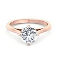 thumbnail image 2 of Bermuda - Moissanite Round Cut Lab Diamond Solitaire Engagement Ring, 2 of 4