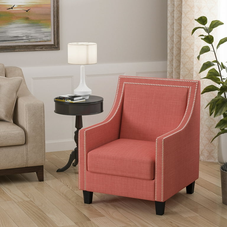 Coral color accent chair hot sale