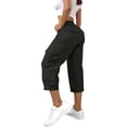 thumbnail image 5 of VBVC Women's Drawstring Cargo Capri Pants , Causal Summer Crop Trousers For Women , Ladies' Lightweight Y2K Pants with Pockets, Dark Gray , S-2XL, 5 of 7