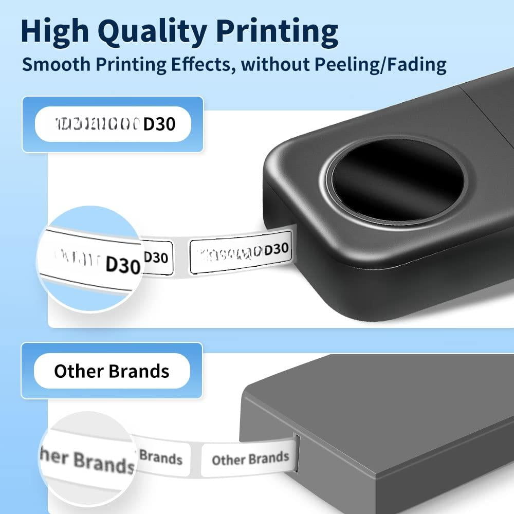 D30 Label Maker Machine  Mini For School Items Inkless Thermal Printer Portable Sticker Classroom Home Small Business Organizing