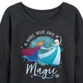 thumbnail image 3 of Frozen - Winter - Make Your Own Magic - Women's Lightweight French Terry Long Sleeve Shirt, 3 of 5