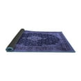 thumbnail image 2 of Ahgly Company Indoor Round Medallion Blue Traditional Area Rugs, 3' Round, 2 of 4