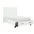 thumbnail image 5 of Bed Frame White Finish Full Platform Bed with Storage Drawers Wooden Bedroom Furniture 1pc, 5 of 6