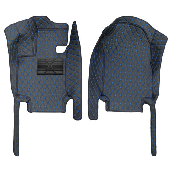 leadwolf 2Pcs Front Car Carpet for Toyota,RAV4 XA50 2019-present 2 seats Floor Mats Protection All Weather PU leather Black Blue