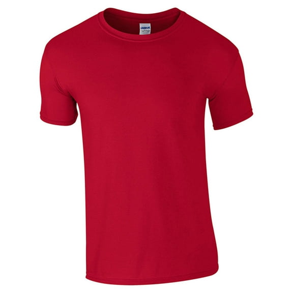 Gildan Mens SoftStyle Double-Needle T-Shirt, Red, 3XL, Style, G640