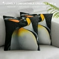 thumbnail image 3 of PRATYUS Decorative Throw Pillow Covers Square Pillow Covers Penguin Image Throw Pillow Cover for Sofa Double Sided Plush Pillow Case Cushion Case for Living Room White, 3 of 5