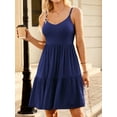 thumbnail image 5 of Sociala V Neck Cami Dresses for Womens Adjustable Strap Summer Dress with Pockets Built-in Bra Vacation Party Dress, 5 of 7